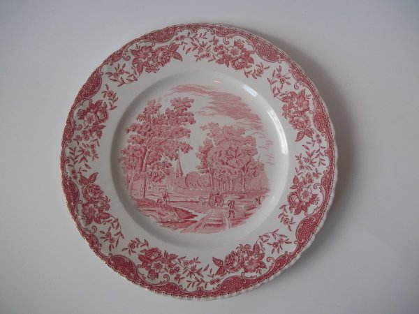 Essteller groß "Olde England" Rot