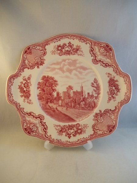 Platte mit Griffen "Old Britain Castles" Rot