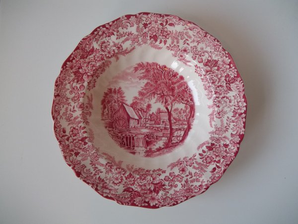 Teller tief gross "Mill Stream" Rot