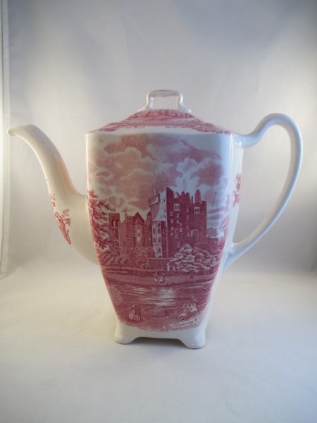 Kaffeekanne groß &quot;Old Britain Castles&quot; Rot