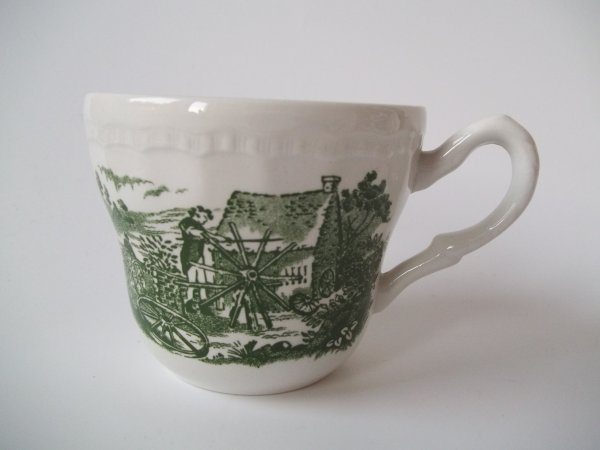 Kaffeetasse "English Countryside" Grün