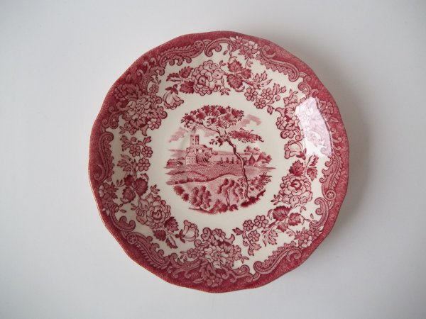 Untertasse 15 "Avon Scenes" Rot