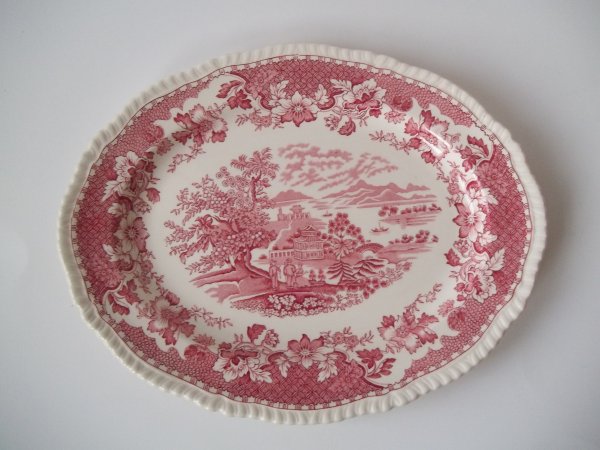 Platte oval gross "Seaforth" Rot