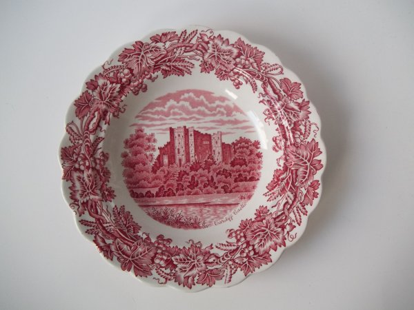 Suppenteller "British Castles" Rot