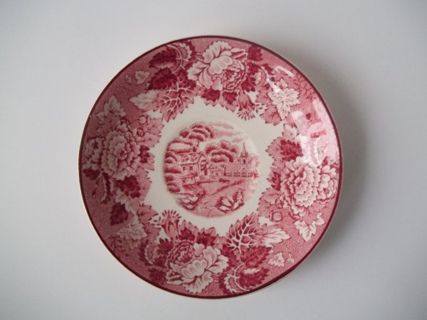 Untertasse "English Scenery" Rot