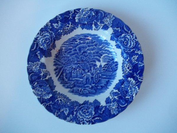 Suppenteller "English Scenery" Blau