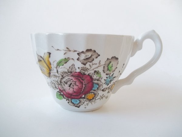 Kaffeetasse "Bouquet" Braun Bunt